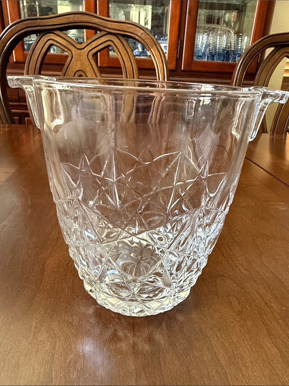 Bormioli Rocco Dedalo Crystal Ice Bucket Star cut geometric pattern